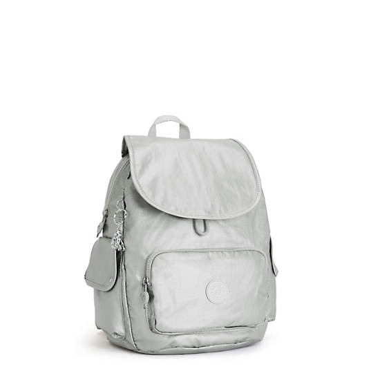 Kipling City Pack Small Metallic Rugzak Zilver | België 1701DF